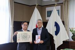 KDDI株式会社様からの御寄附に対する感謝状贈呈式