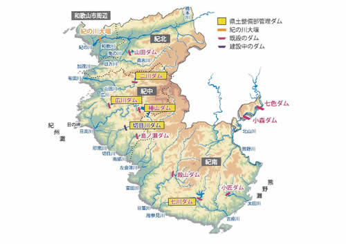 ダム位置図の画像