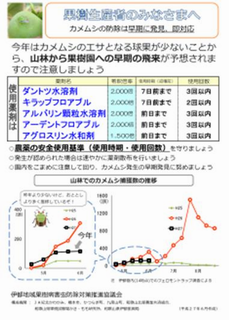 カメムシ防除のチラシ