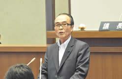 就任挨拶をする前芝雅嗣議長の画像