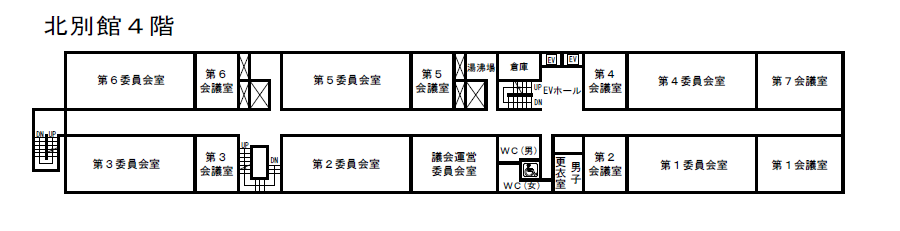 北別館4階フロアマップの画像